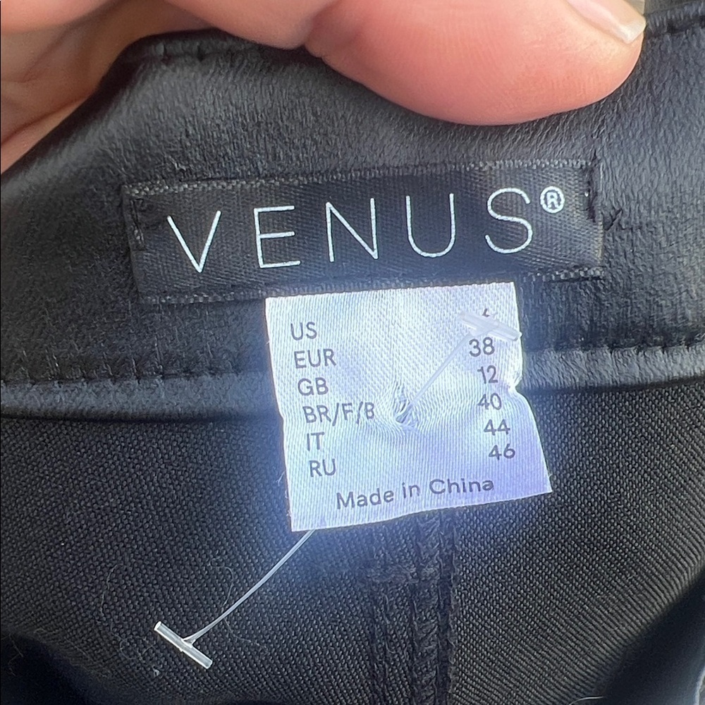 VENUS Black Cropped Faux Leather Pants - Picture 8 of 8